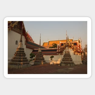 A fourth stupa group at Phra Chedi Rai in Wat Pho in Bangkok Sticker